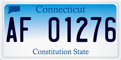 CT license plate AF01276