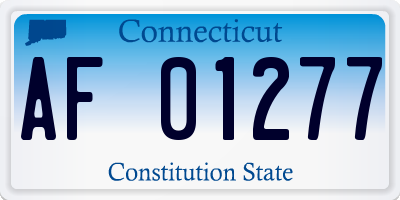 CT license plate AF01277