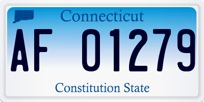CT license plate AF01279