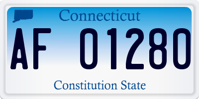 CT license plate AF01280