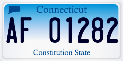 CT license plate AF01282