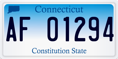 CT license plate AF01294