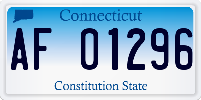 CT license plate AF01296