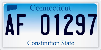 CT license plate AF01297