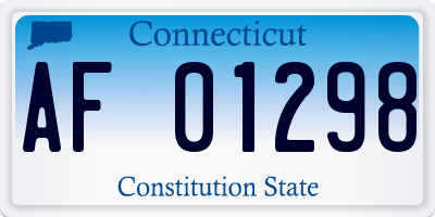 CT license plate AF01298