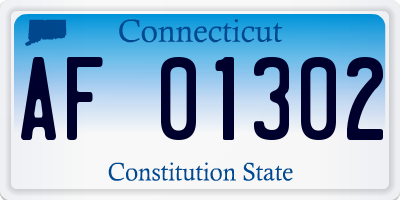 CT license plate AF01302
