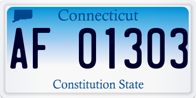 CT license plate AF01303