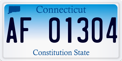 CT license plate AF01304