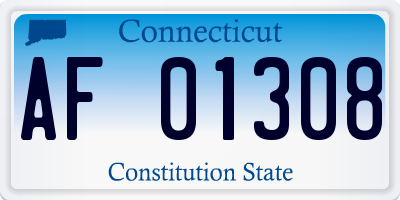 CT license plate AF01308
