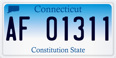 CT license plate AF01311