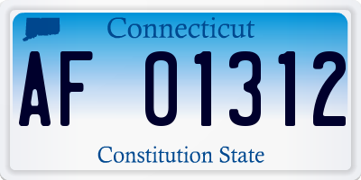 CT license plate AF01312
