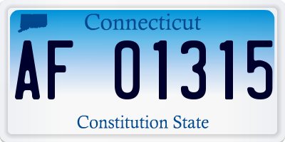 CT license plate AF01315