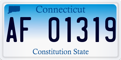CT license plate AF01319