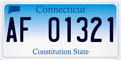 CT license plate AF01321