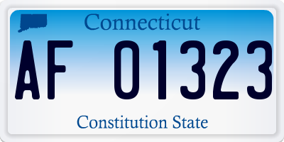 CT license plate AF01323