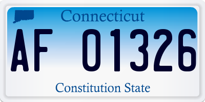 CT license plate AF01326