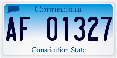 CT license plate AF01327