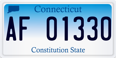 CT license plate AF01330