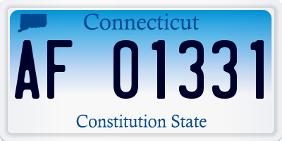 CT license plate AF01331