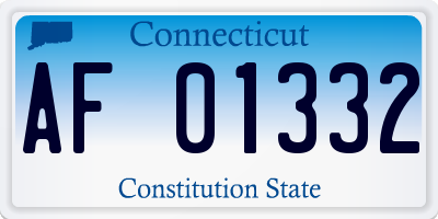 CT license plate AF01332