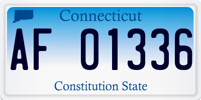 CT license plate AF01336