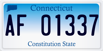 CT license plate AF01337