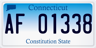 CT license plate AF01338