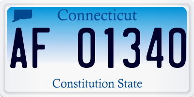 CT license plate AF01340