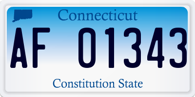CT license plate AF01343