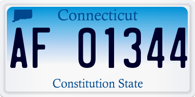 CT license plate AF01344