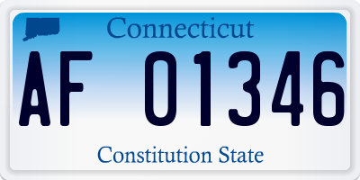 CT license plate AF01346