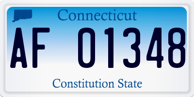 CT license plate AF01348