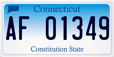 CT license plate AF01349