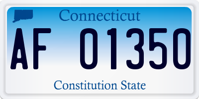 CT license plate AF01350
