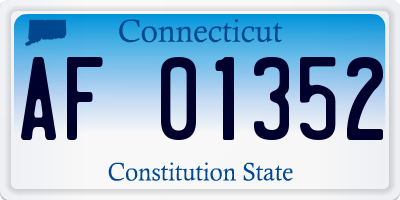 CT license plate AF01352