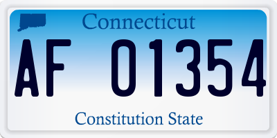CT license plate AF01354