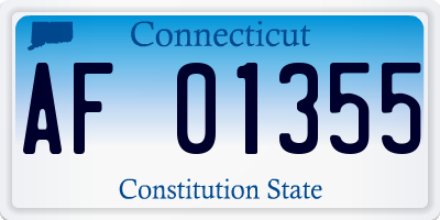 CT license plate AF01355