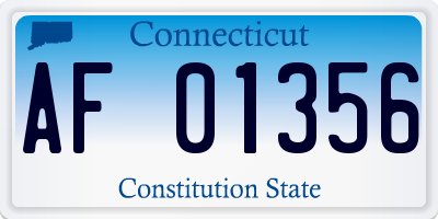 CT license plate AF01356