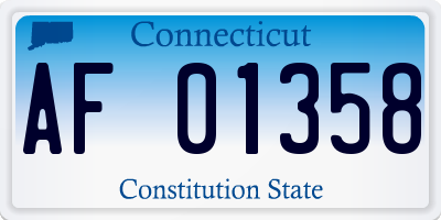 CT license plate AF01358