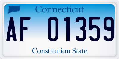 CT license plate AF01359