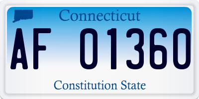 CT license plate AF01360