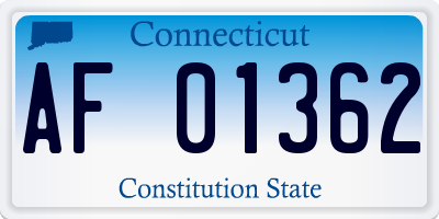 CT license plate AF01362
