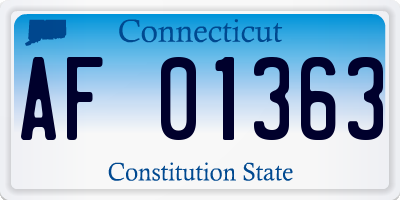 CT license plate AF01363