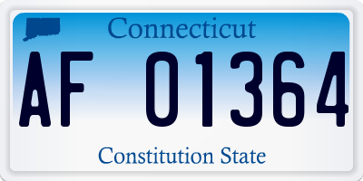 CT license plate AF01364