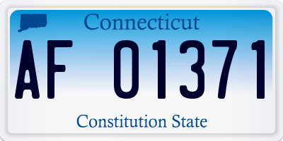 CT license plate AF01371
