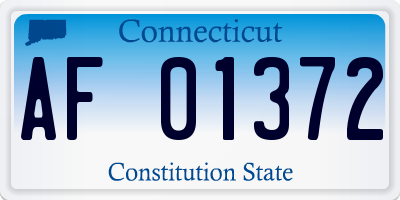 CT license plate AF01372