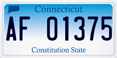 CT license plate AF01375