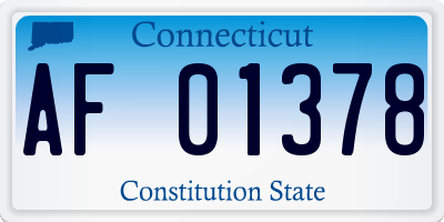 CT license plate AF01378