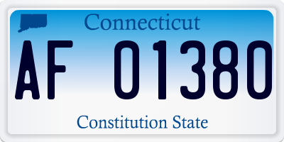CT license plate AF01380