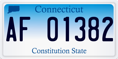 CT license plate AF01382